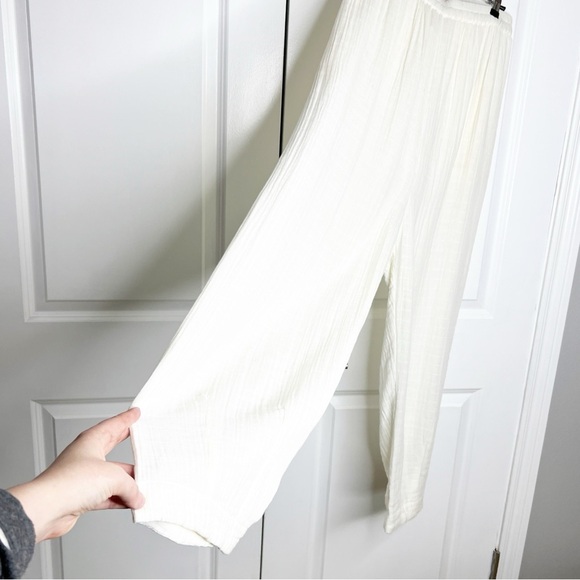 ANAAK PRIMA ARABESQUE PANTS cotton gauze Size 2 Medium cream white - Picture 1 of 14